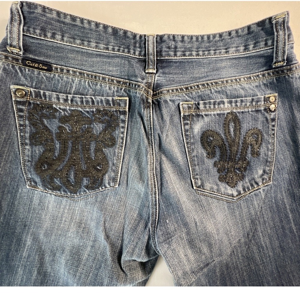 Marc Ecko Loose Fit Jeans Men 36 X 30 Denim Embroidered Y2K Streetwear See Photo